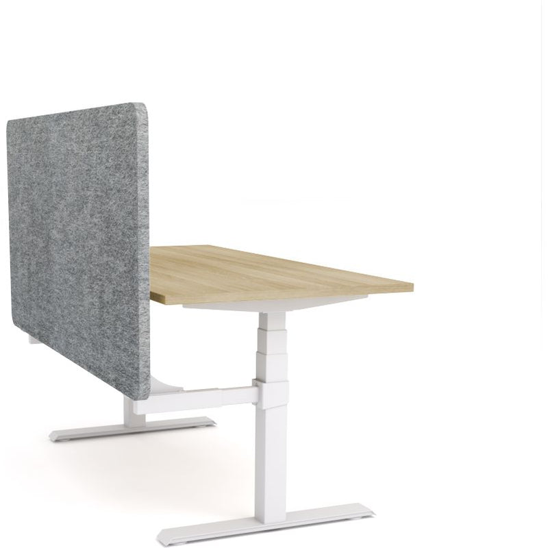 Dynamo Plus - Electric Height Adjustable Single Workstation With Screen (Grey Screen)