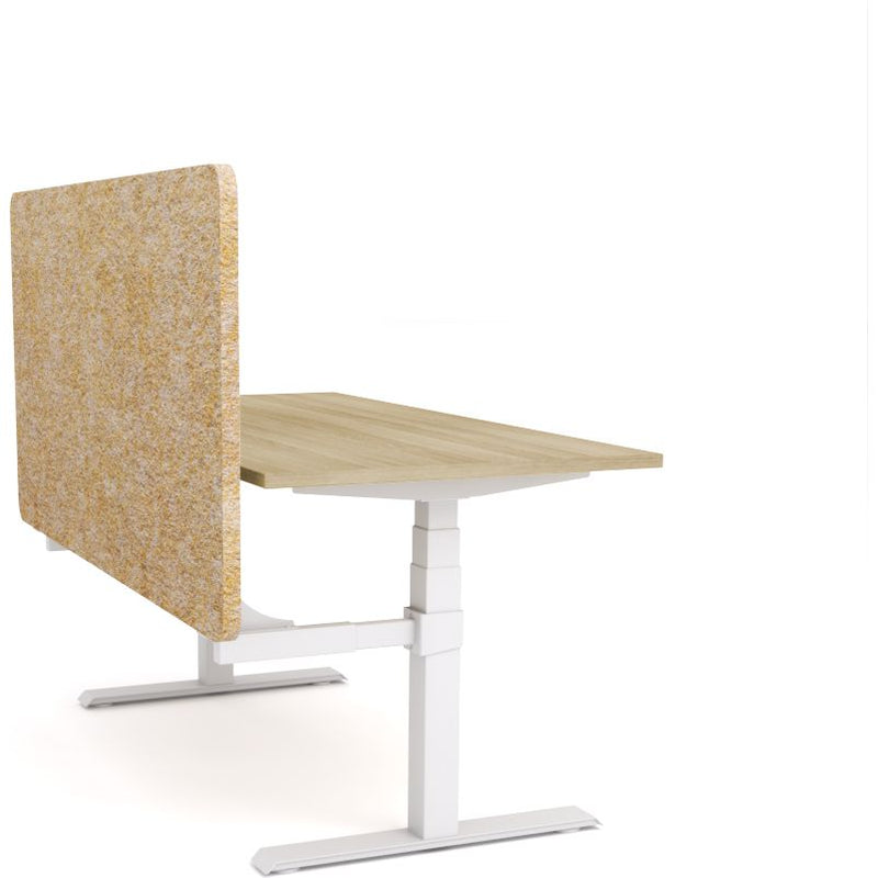 Dynamo Plus - Electric Height Adjustable Single Workstation With Screen (Mid Natural Screen)