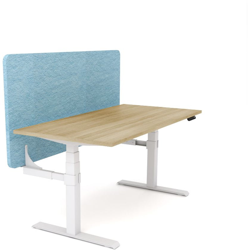 Dynamo Plus - Electric Height Adjustable Single Workstation With Screen (Pacific Blue Screen)