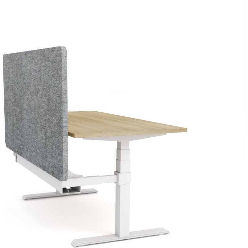 Dynamo Plus - Electric Height Adjustable Single Workstation With Screen (Grey Screen)