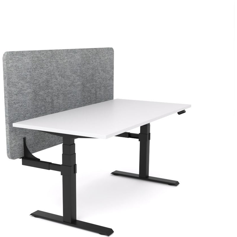 Dynamo Plus - Electric Height Adjustable Single Workstation With Screen (Grey Screen)