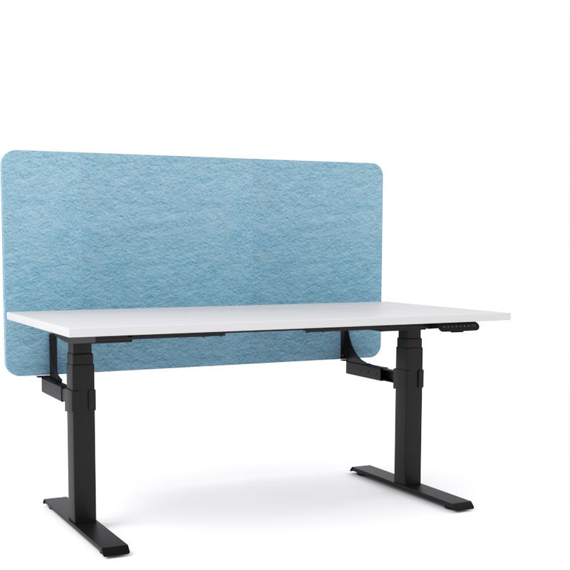 Dynamo Plus - Electric Height Adjustable Single Workstation With Screen (Pacific Blue Screen)