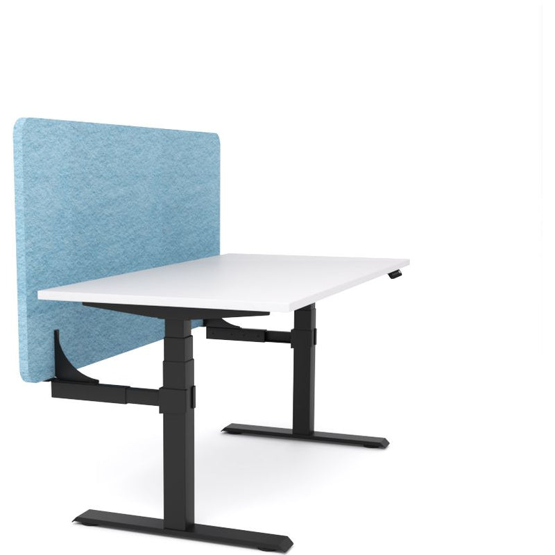 Dynamo Plus - Electric Height Adjustable Single Workstation With Screen (Pacific Blue Screen)