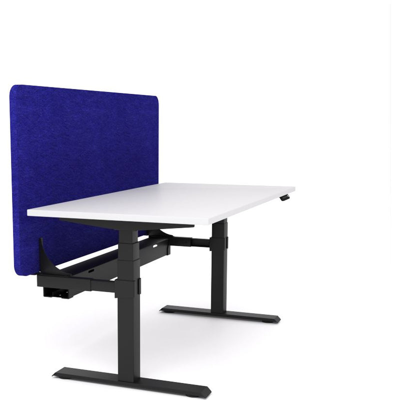 Dynamo Plus - Electric Height Adjustable Single Workstation With Screen (Blue Screen)
