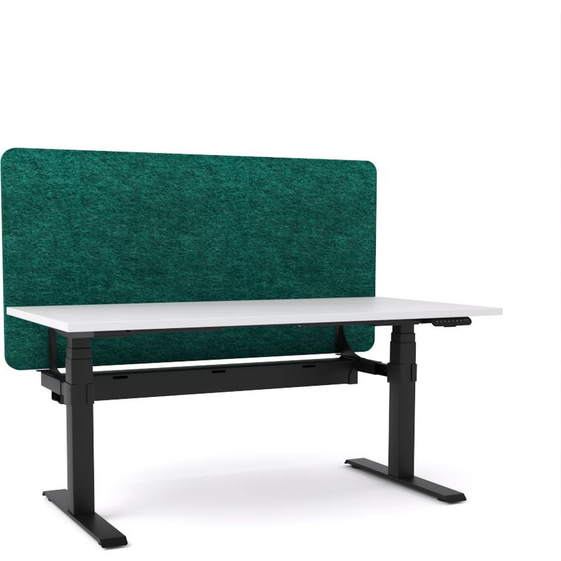 Dynamo Plus - Electric Height Adjustable Single Workstation With Screen (Peacock Screen)