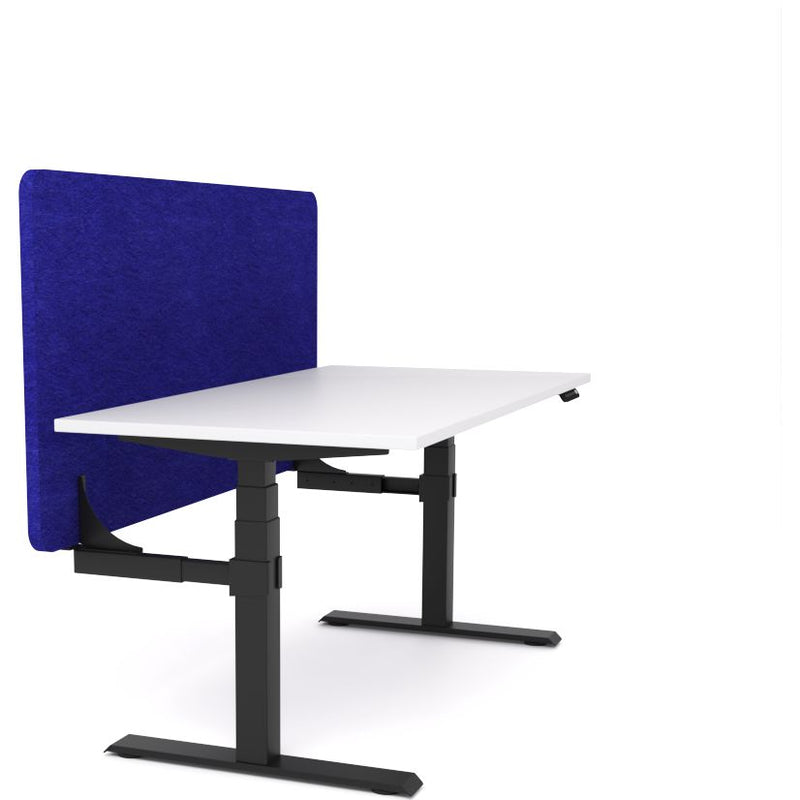 Dynamo Plus - Electric Height Adjustable Single Workstation With Screen (Blue Screen)