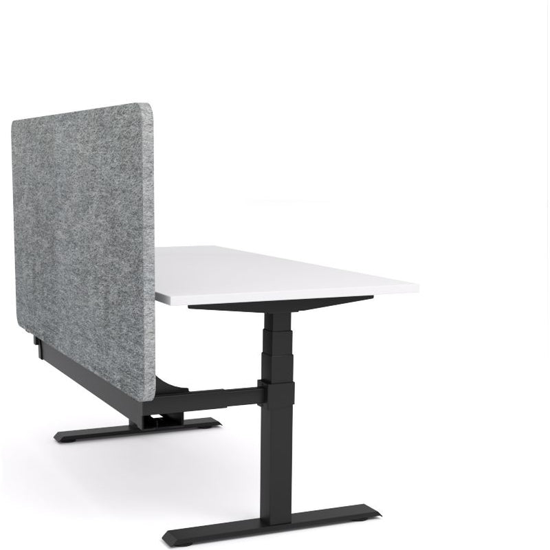 Dynamo Plus - Electric Height Adjustable Single Workstation With Screen (Grey Screen)
