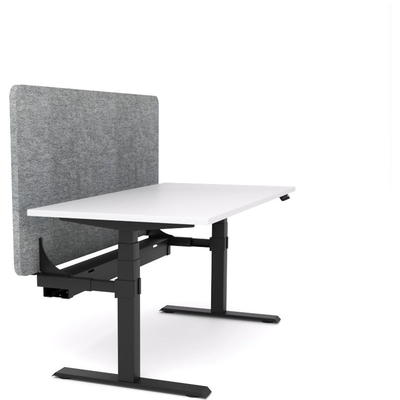 Dynamo Plus - Electric Height Adjustable Single Workstation With Screen (Grey Screen)