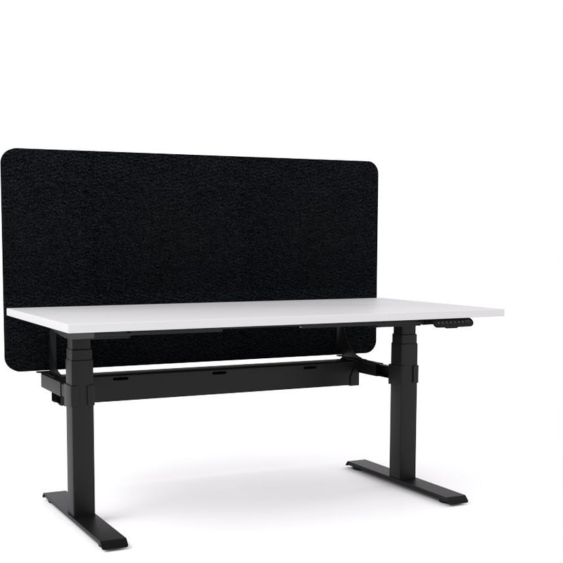 Dynamo Plus - Electric Height Adjustable Single Workstation With Screen (Black Screen)