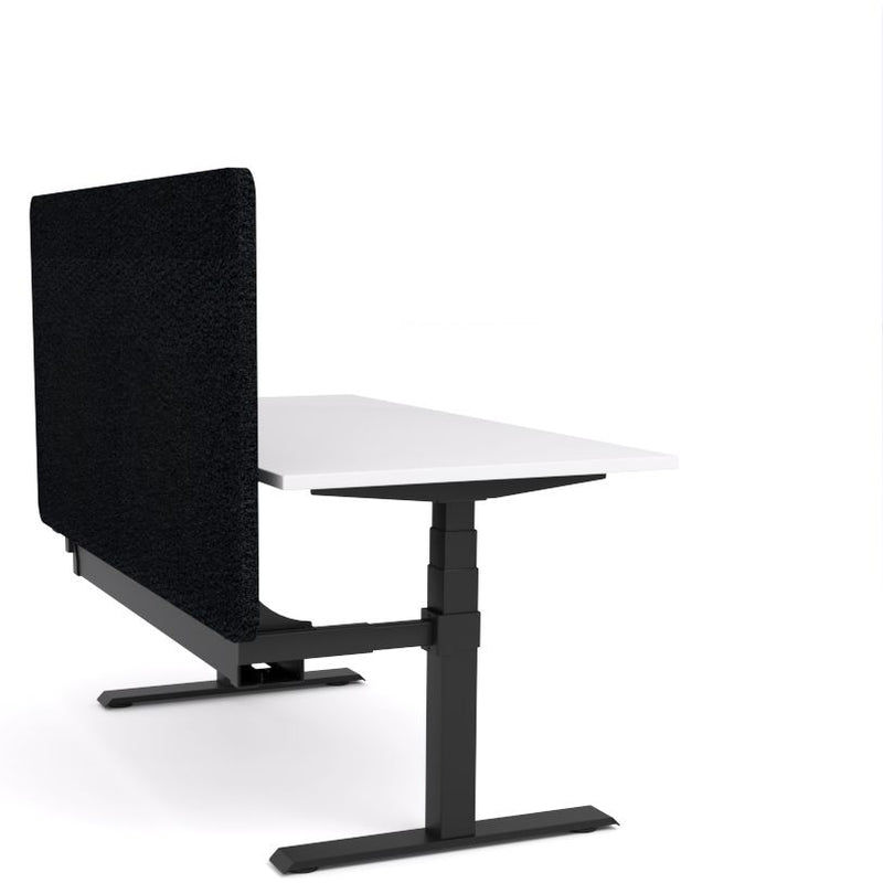 Dynamo Plus - Electric Height Adjustable Single Workstation With Screen (Black Screen)