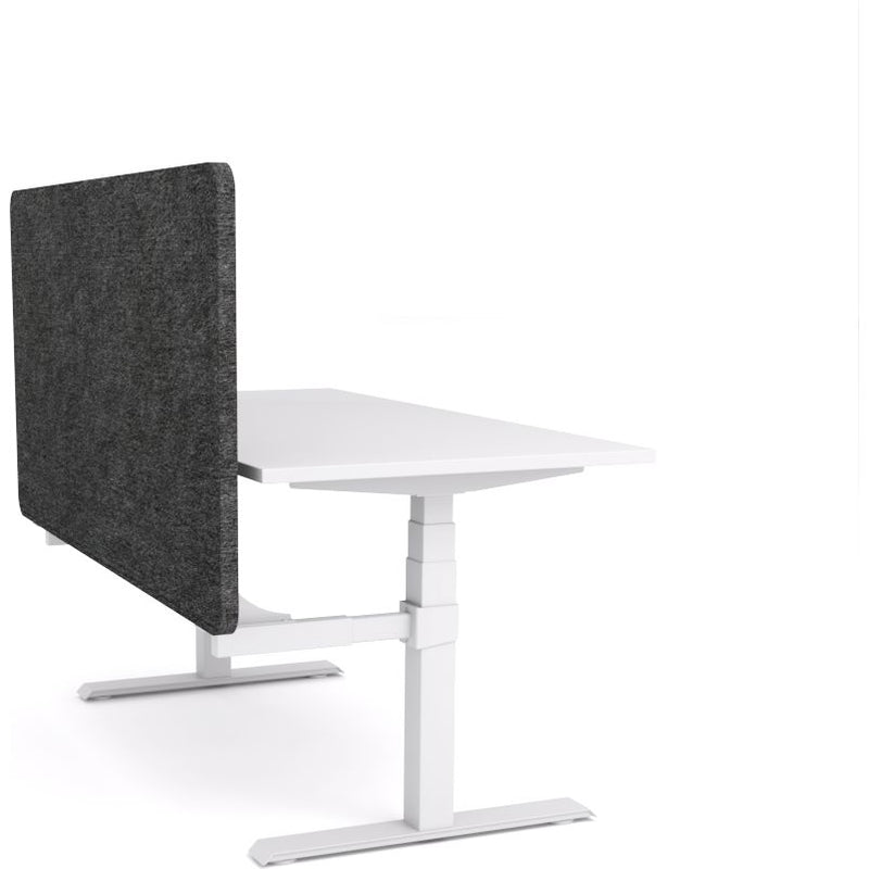 Dynamo Plus - Electric Height Adjustable Single Workstation With Screen (Charcoal Grey Screen)