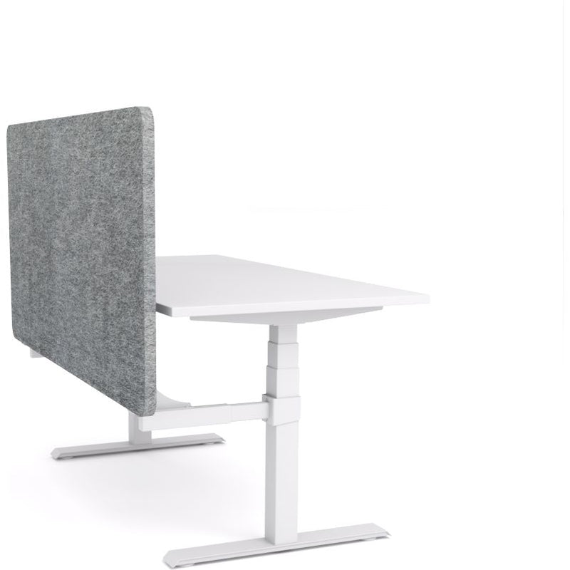 Dynamo Plus - Electric Height Adjustable Single Workstation With Screen (Grey Screen)