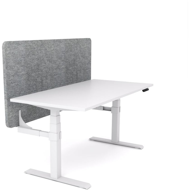 Dynamo Plus - Electric Height Adjustable Single Workstation With Screen (Grey Screen)