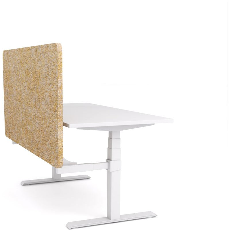 Dynamo Plus - Electric Height Adjustable Single Workstation With Screen (Mid Natural Screen)