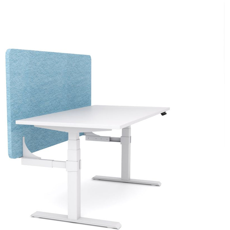Dynamo Plus - Electric Height Adjustable Single Workstation With Screen (Pacific Blue Screen)