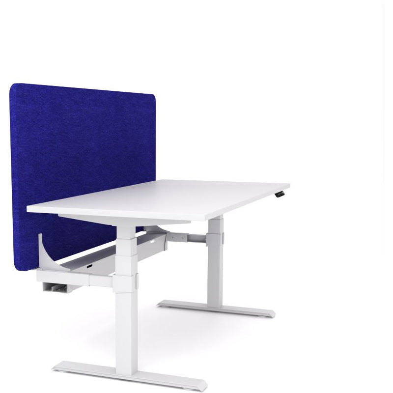 Dynamo Plus - Electric Height Adjustable Single Workstation With Screen (Blue Screen)