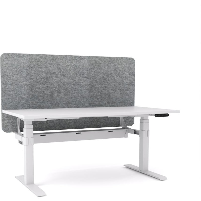 Dynamo Plus - Electric Height Adjustable Single Workstation With Screen (Grey Screen)
