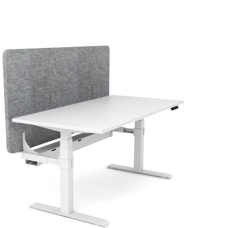 Dynamo Plus - Electric Height Adjustable Single Workstation With Screen (Grey Screen)