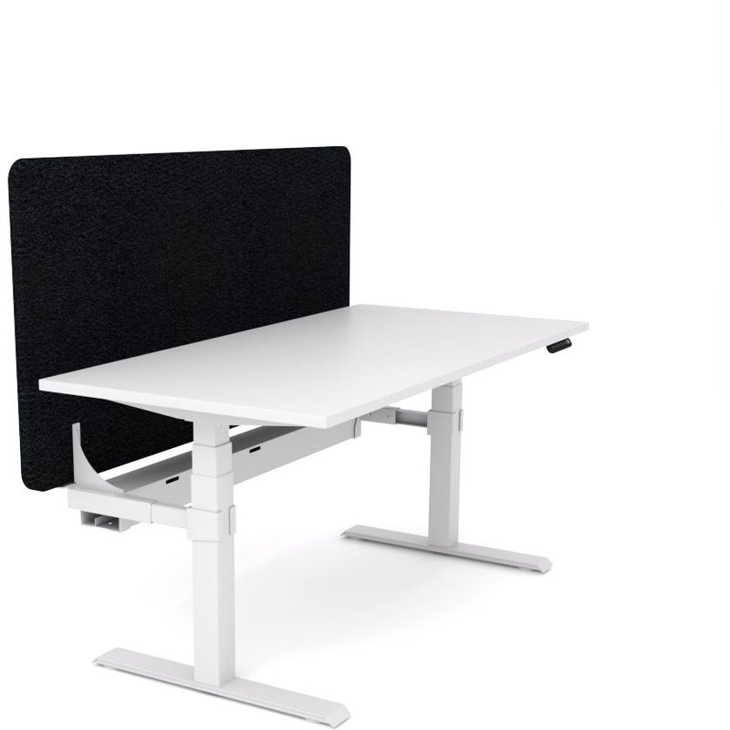 Dynamo Plus - Electric Height Adjustable Single Workstation With Screen (Black Screen)
