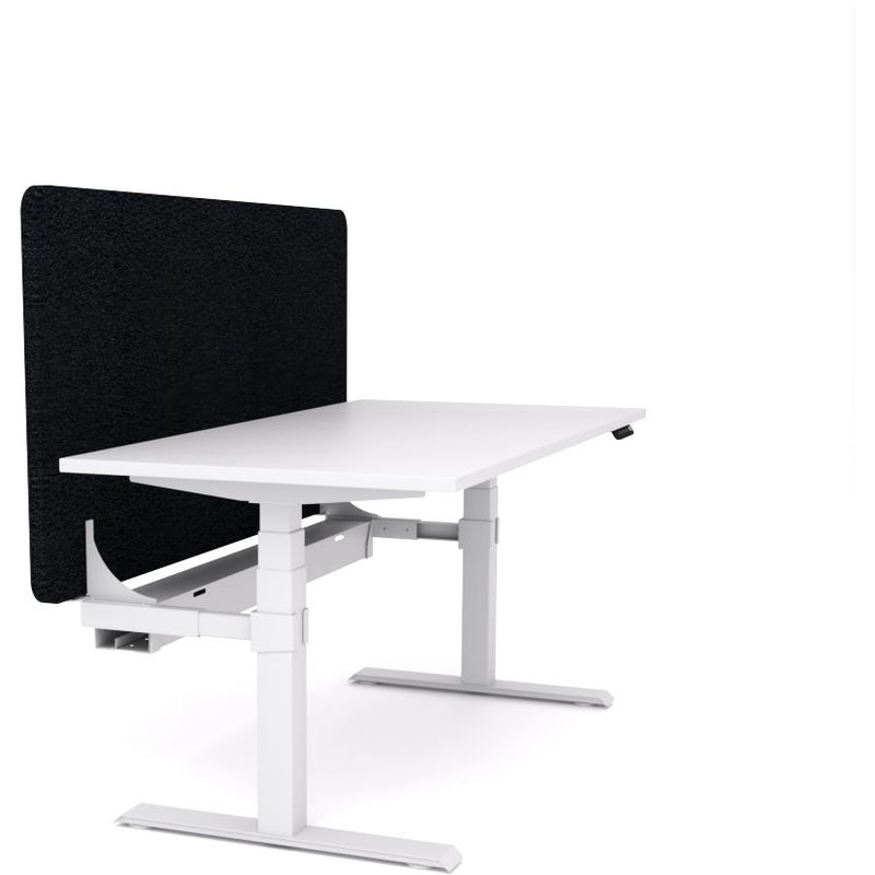 Dynamo Plus - Electric Height Adjustable Single Workstation With Screen (Black Screen)