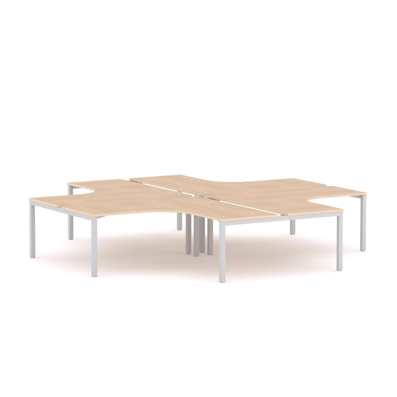 Axis 4-Person 90Deg Workstation (Plus-Layout)