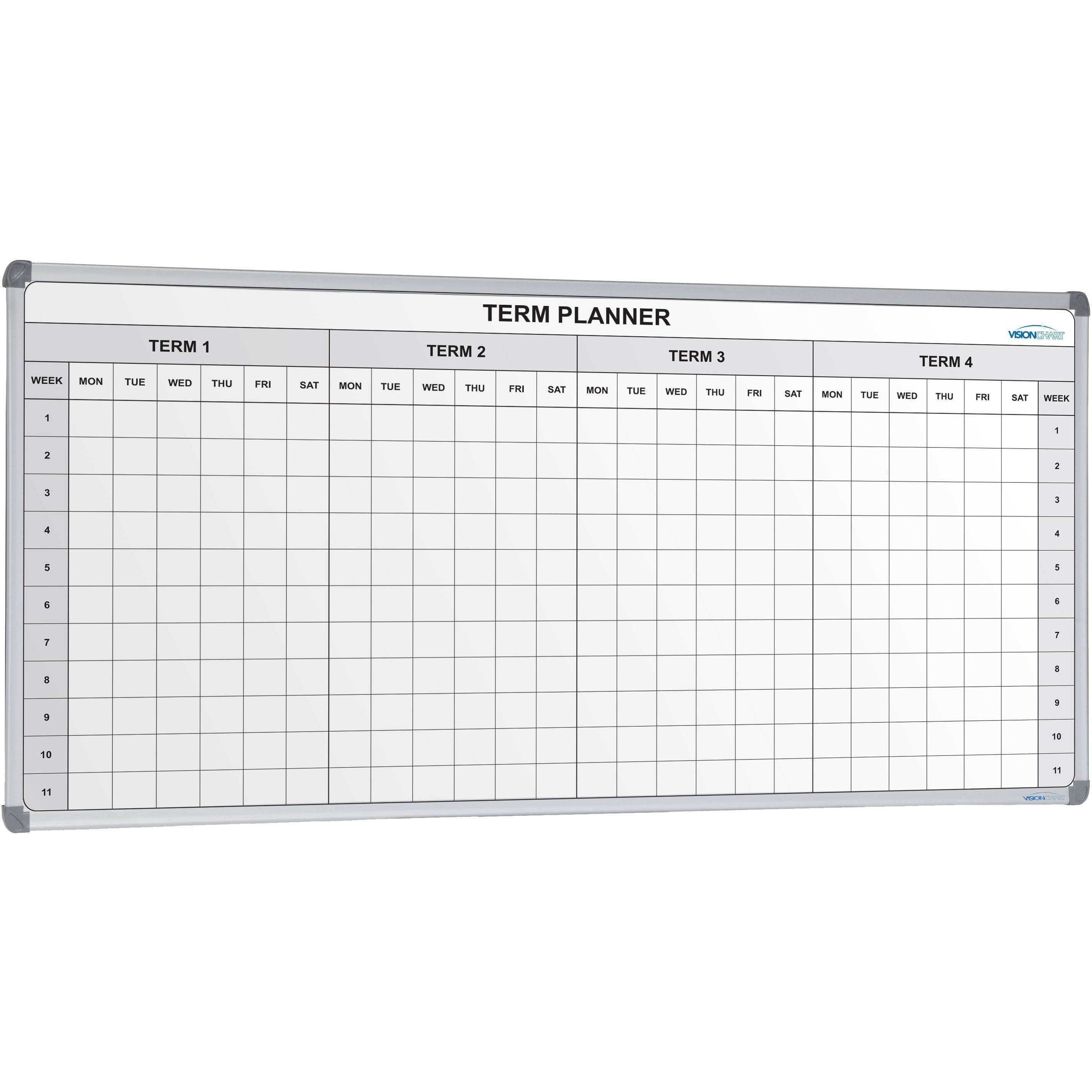 School Planner Magnetic Whiteboard - 4 Term