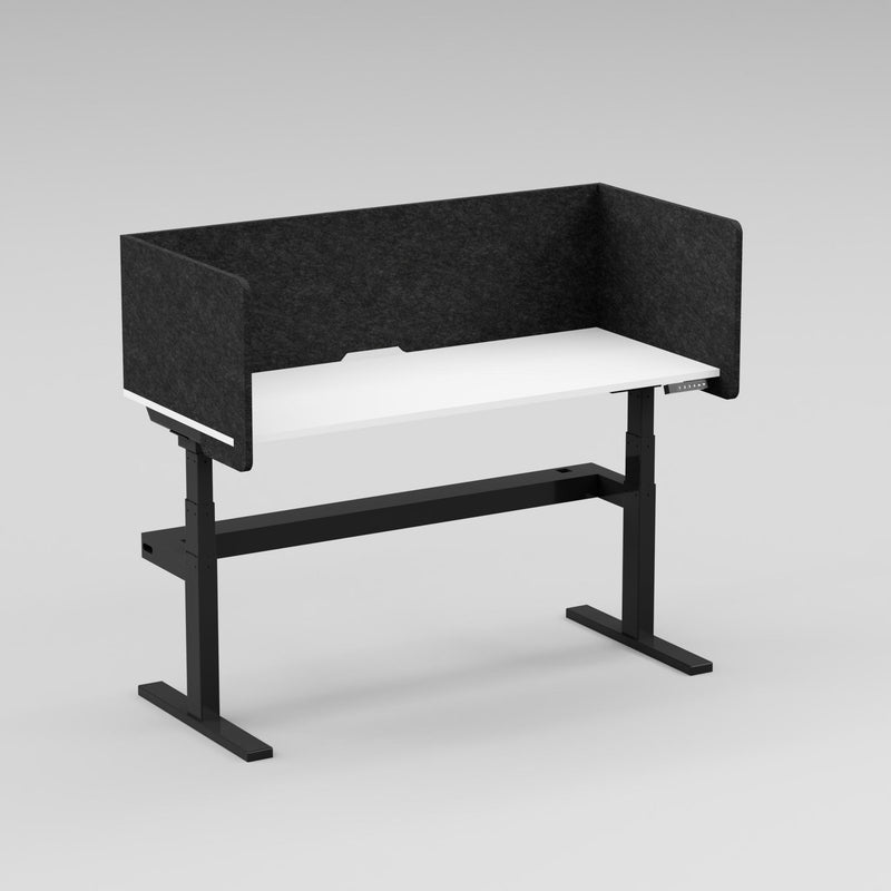 Dynamo Plus + Electric Height Adjustable Single Sided Workstation with Surround Linear Screen