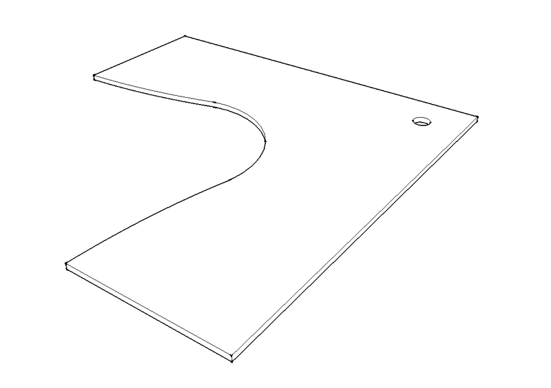 Corner Workstation Table Top