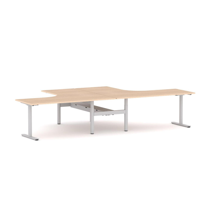 Agile Fixed Round 2-Person 90° Workstation