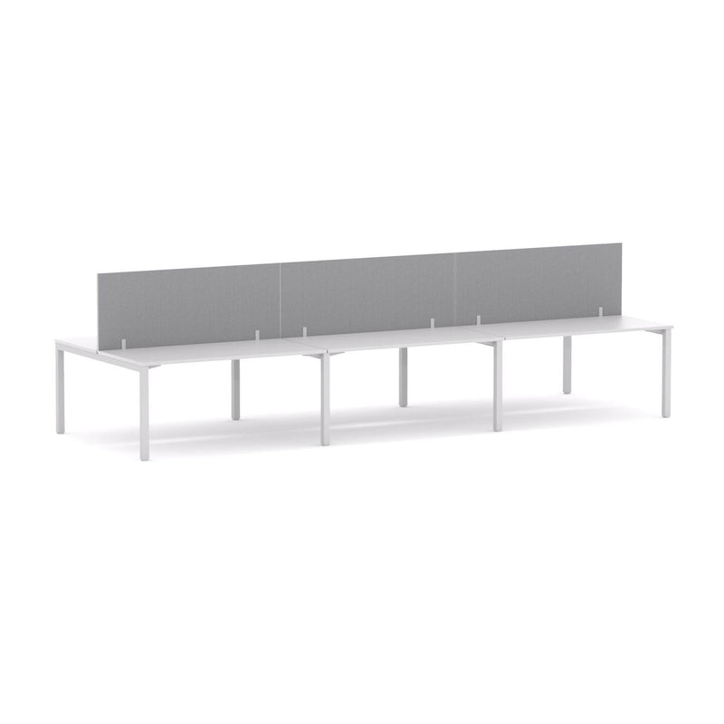Axis 6 User Double-Sided Desks, 50x50mm Square Leg Design. Includes: Edge25 Screens