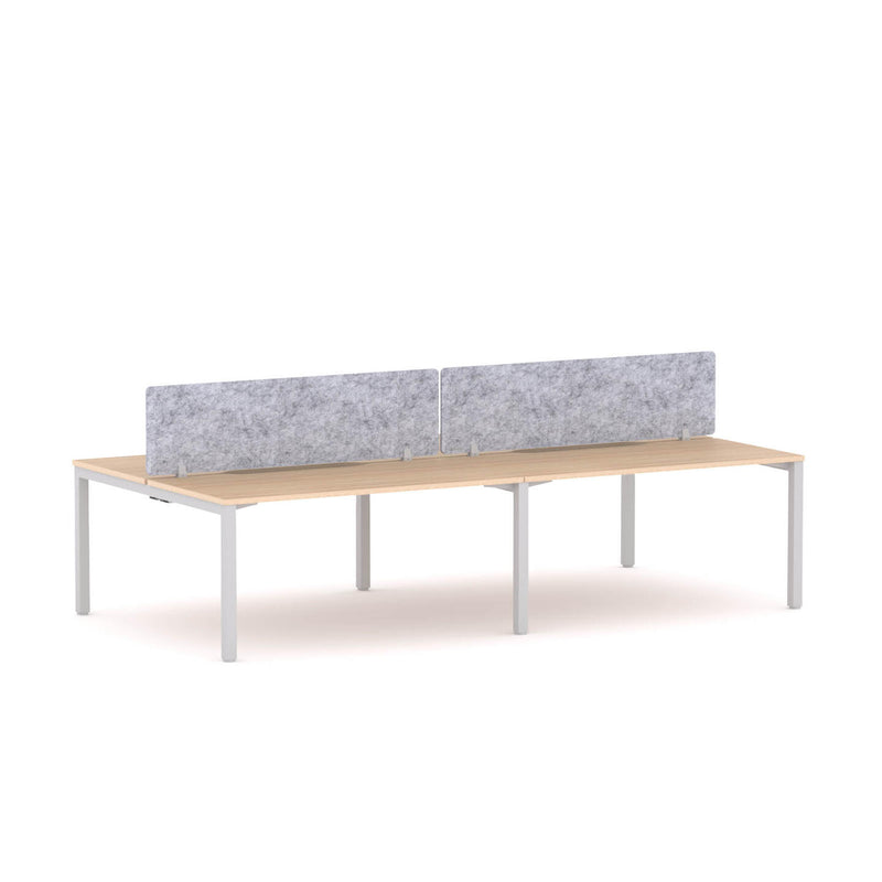Axis 4 User Double-Sided Desks, 50x50mm Square Leg Design. Includes: AcoustiQ Screen