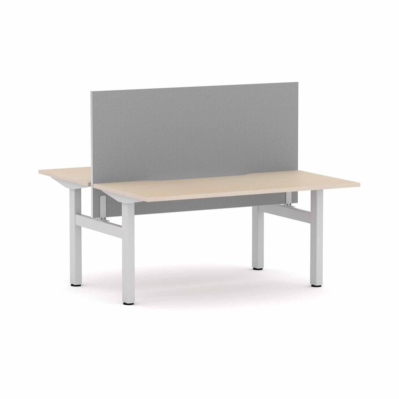 Klass Fixed 2-Person Double-sided Desk Workstation with Edge25 Screen