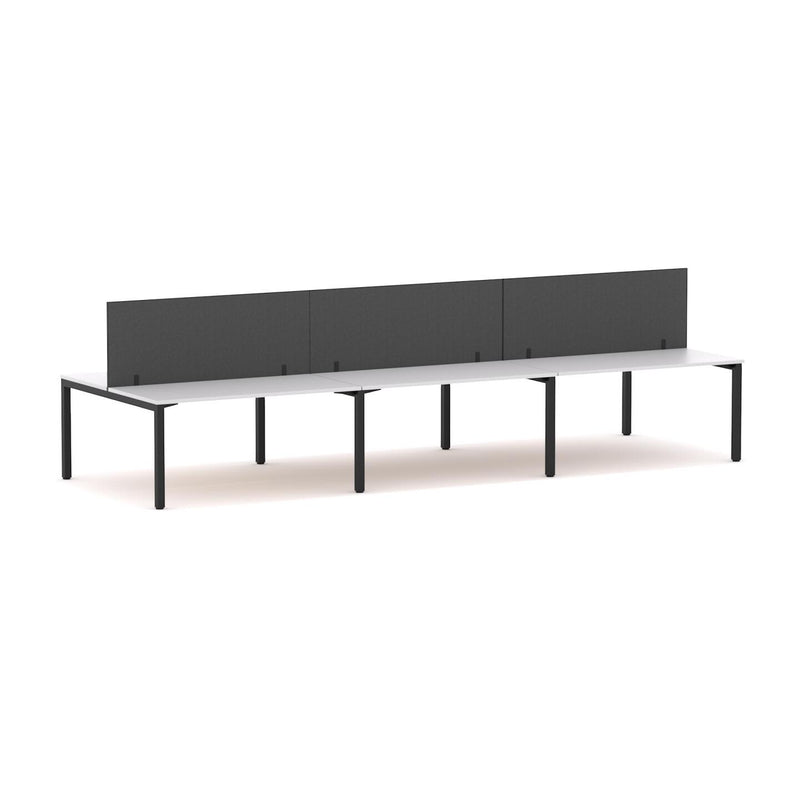 Axis 6 User Double-Sided Desks, 50x50mm Square Leg Design. Includes: Edge25 Screens