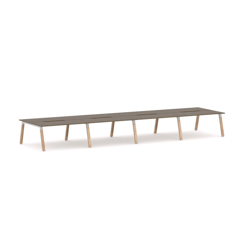 Plantation 8-Person Double-sided Desk Workstation