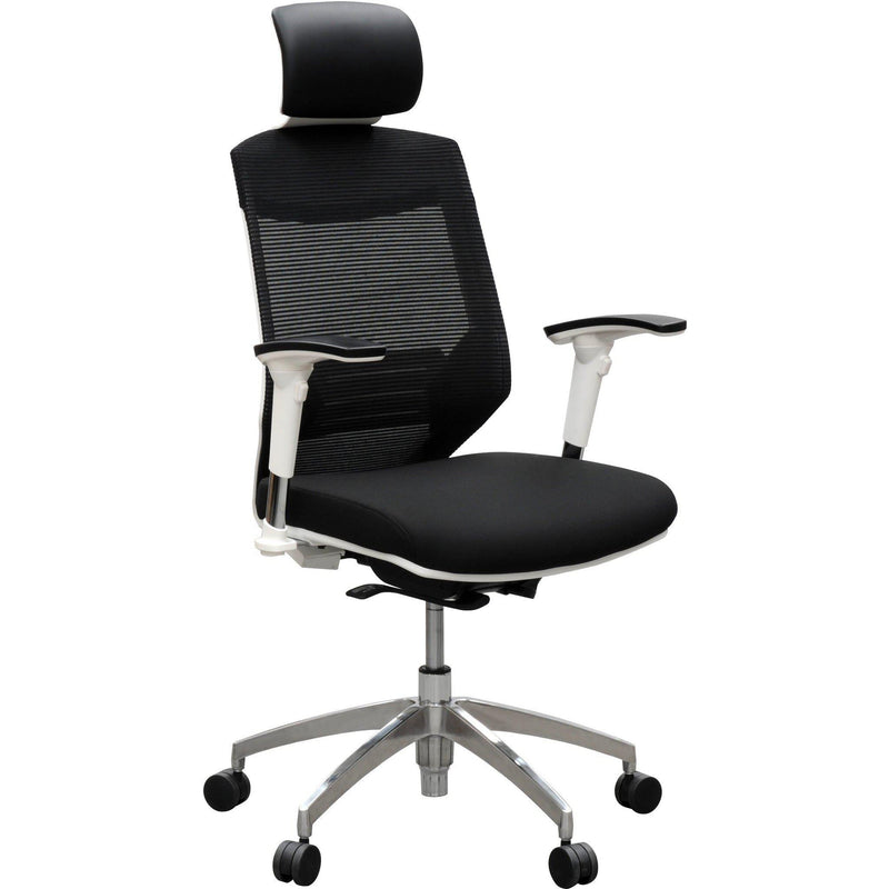 Vogue Mesh Back Chair - White Frame/Aluminium Base