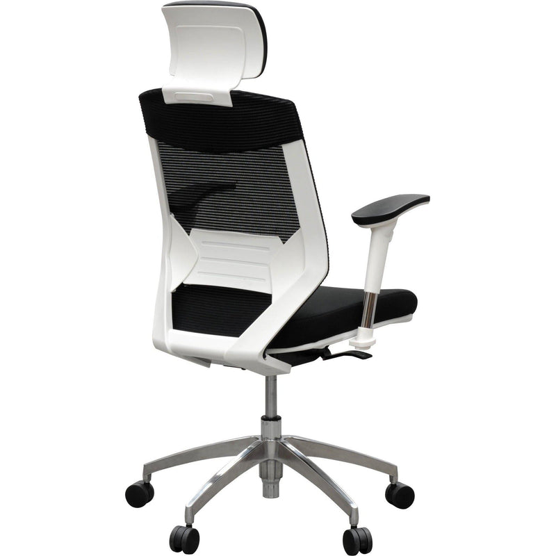 Vogue Mesh Back Chair - White Frame/Aluminium Base