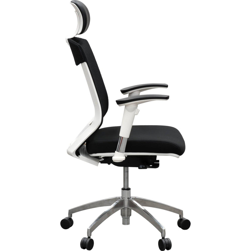 Vogue Mesh Back Chair - White Frame/Aluminium Base