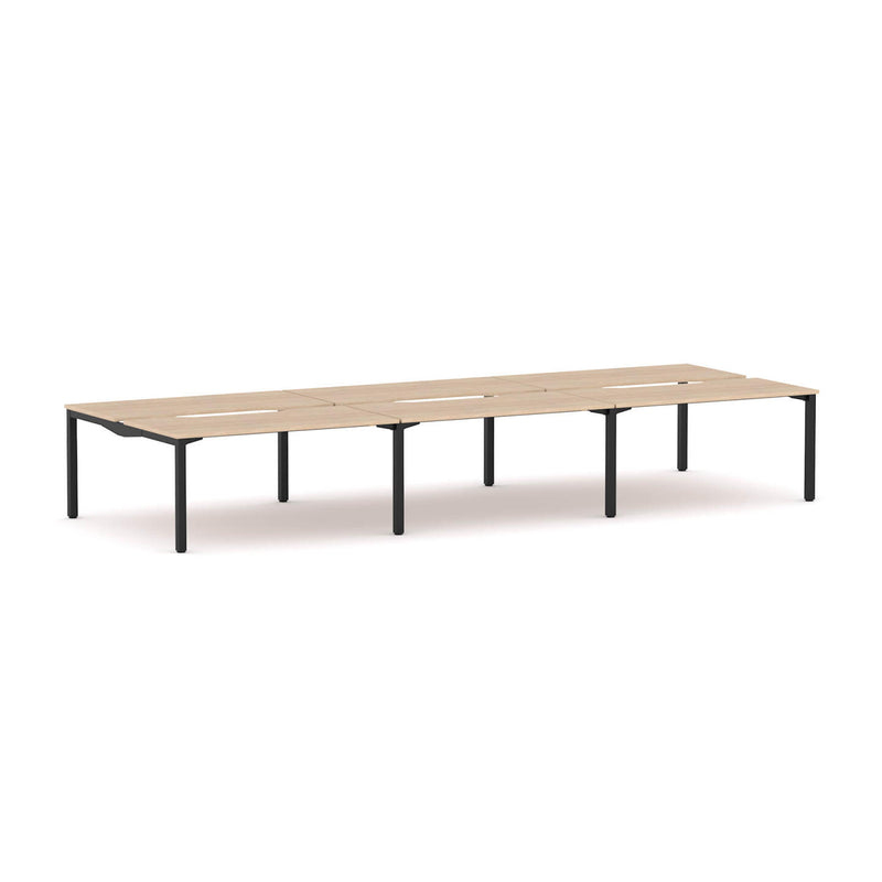 Axis Stretch 6-Person Double-sided Desk Workstation