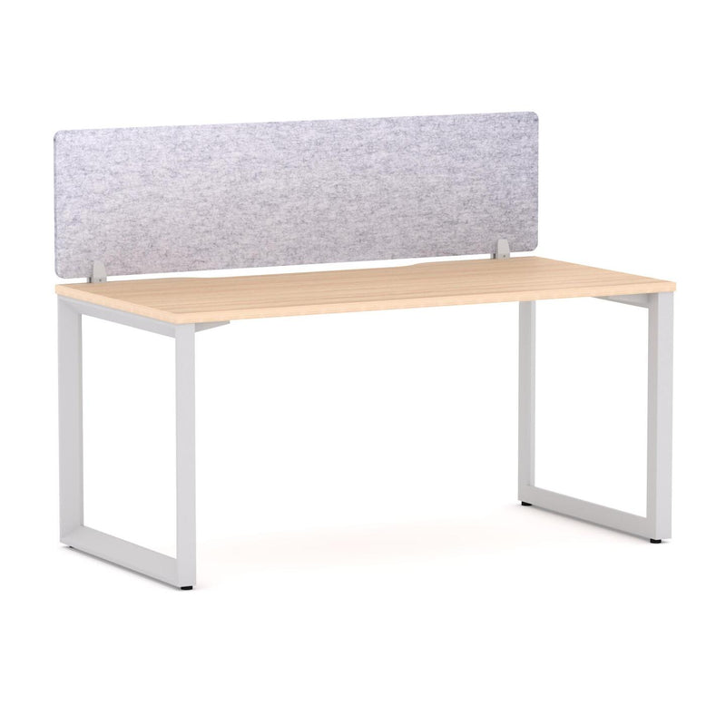 Anvil 1 User Single Desk, 50x50mm Triangular Loop Leg Design. Includes: AcoustiQ Screen