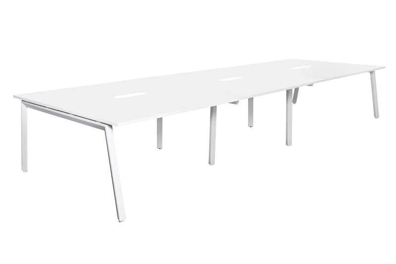 Daytona 6 Person Double Sided Workstation - Without Screen