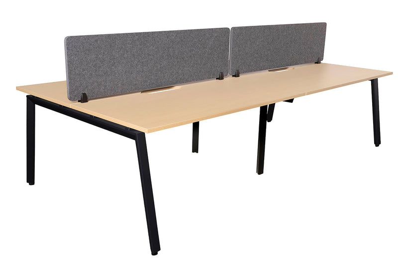 Daytona 4 Person Double Sided Workstation - With Screen