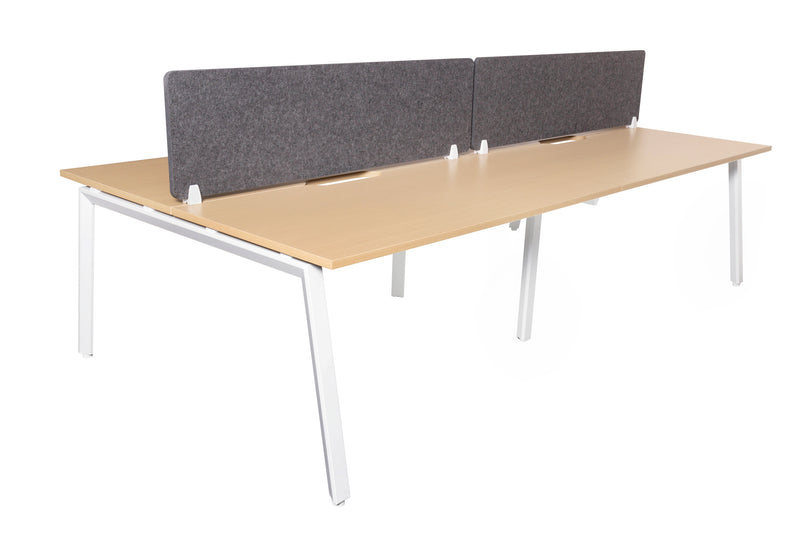 Daytona 4 Person Double Sided Workstation - With Screen