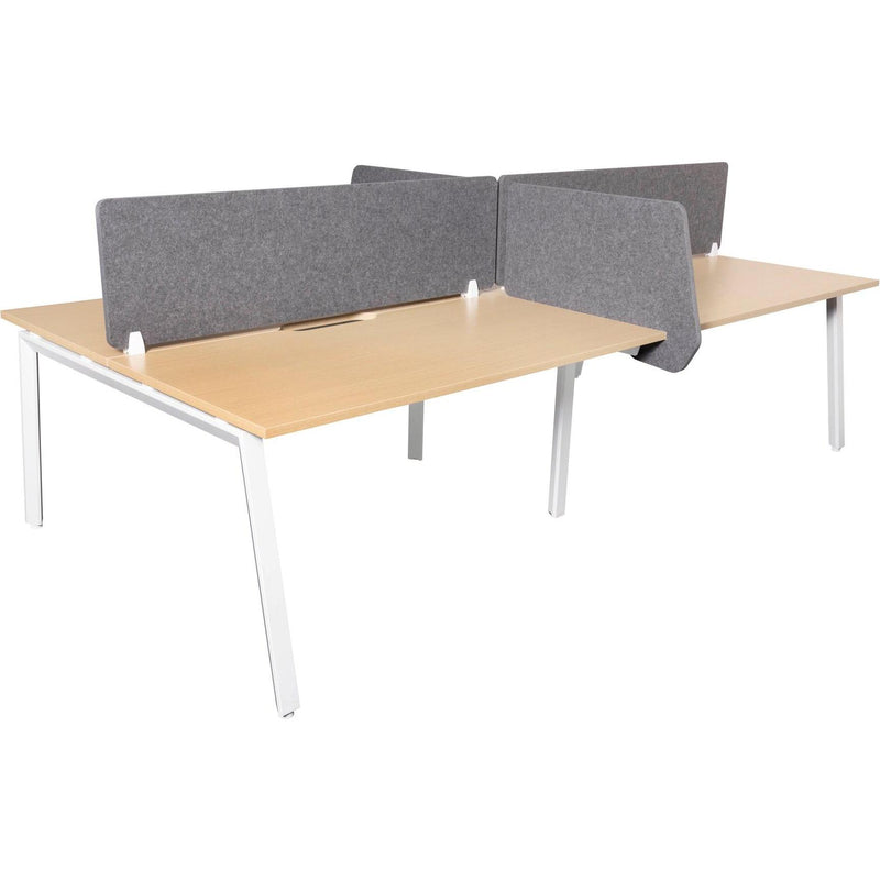 Daytona 4 Person Double Sided Workstation - With Screen + Side On Slider