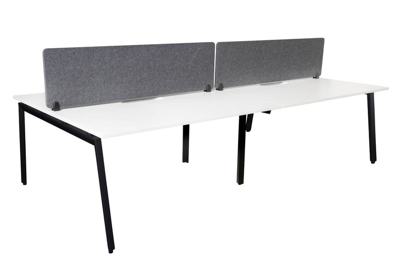 Daytona 4 Person Double Sided Workstation - With Screen