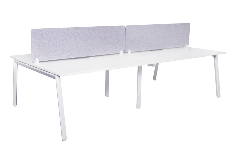 Daytona 4 Person Double Sided Workstation - With Screen