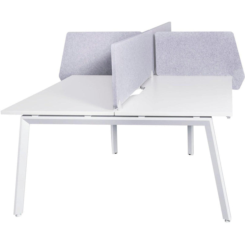 Daytona 4 Person Double Sided Workstation - With Screen + Side On Slider