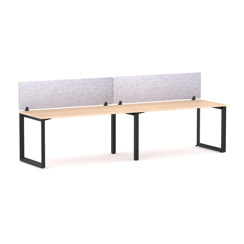 Anvil 2 User Single-Sided Desks, 50x50mm Triangular Loop Leg Design. Includes: AcoustiQ Screen