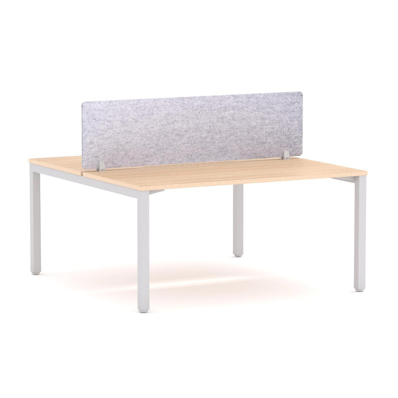 Axis 2 User Double-Sided Desks, 50x50mm Square Leg Design. Includes: AcoustiQ Screen