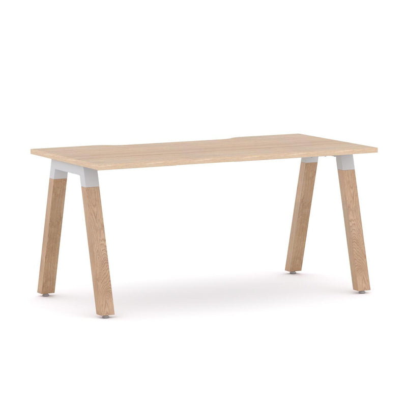 Plantation Straight Workstation Oak