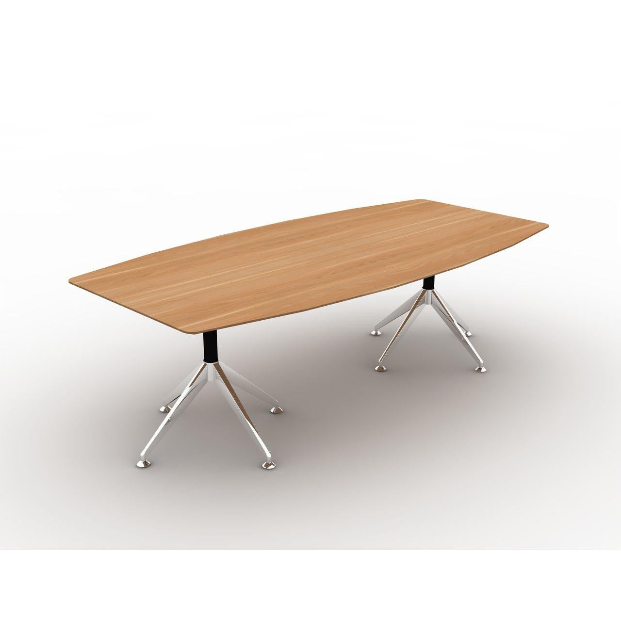 Virginia Walnut Potenza Boardroom Table (2400mm x 1200mm)-Elite Office Furniture